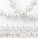 Pearl White Linking Balloons, 60PCS 10 Inch Pearl Color Quick Link Balloons for Making Balloon Wall Heart Arch, Tails Balloon for Wedding Birthday Baby Shower Engagement Graduation Party Decorations