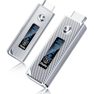 Wireless HDMI Transmitter and Receiver 4K Decode & 1080P@60Hz Ultra HD Output, 328Ft/100M Wireless HDMI Extender, 2.4G+5G Plug & Play for Streaming Video and Audio to Monitor from PC/TV Box/Projector