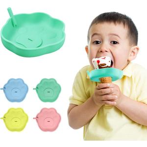 2025 New Children's Silicone Popsicle Holders, Reusable Silicone Popsicle Holder, Suitable for Frozen Popsicles and Ice Cream, Children's Hands Won't Get Dirty -4count
