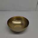 Red Co. 12 Luxurious Round Hammered Aluminum Decorative Bowl, Gold Finish