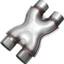 Exhaust X Pipe 2.5 Inch Inlet,Stainless Steel Universal X Pipe 2.5" Inlet 2.5" Outlet 12" Long for Smoother Exhaust Pipe,Dual 2 1/2 Inch Crossover X Pipes Exhaust Tip
