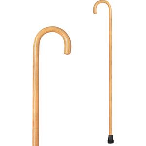 Wooden Walking Cane, Round Handle Wood Cane with Natural Ash Finish and Rubber Tip, Traditional Style Walking Stick for Men and Women, 36 Inch Height, 7/8 Inch Diameter Natural Ash Finish