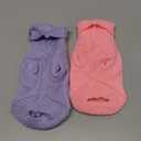 2 Pieces Puppy Sweater Dog Sweater for Small Dogs Winter Warm Dog Knitted Sweater Cute Puppy Clothes for Chihuahua Teacup Yorkie Pet Cat Knitwear Turtleneck Clothes XXS(0.9~2.4lbs) (plaid Violet+Light Pink)