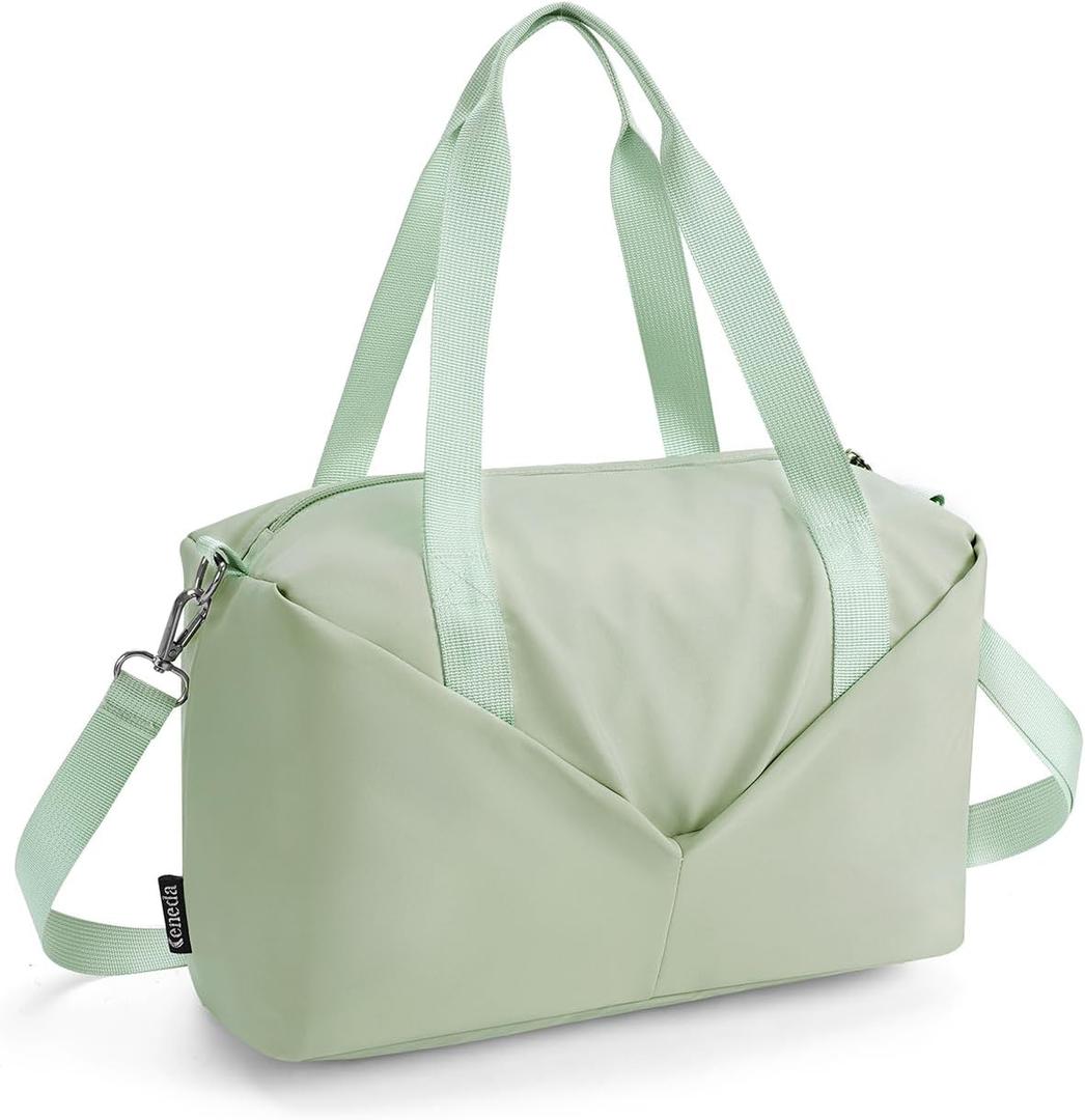 Ceneda Small Gym Bag for Women, 12 inch Mini Gym Bag with Wet Pocket, Lightweight Tote for Gym, Sport, Workout - Green
