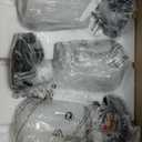 VONLUCE Pendant Lights Kitchen Island, Matte Black Pendant Light Fixtures with E26 Base & Adjustable Cable, Modern Pendant Lighting with Glass Shade for Living Room Bedroom Hallway, 3 Packs