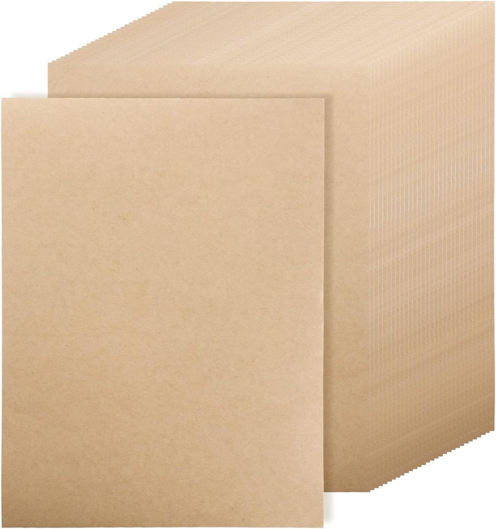 ZEAYEA 300 Pack Kraft Paper Sheets, 120 GSM Brown Printer Paper, Rustic Brown Stationery Paper for Arts and Craft, Drawing, DIY Projects, Invitation, Laser and Inkjet Printer Compatible, 8.5 x 11 Inch