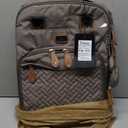 Dikaslon Large Diaper Bag Backpack with Portable Changing Pad and Stroller Straps, Khaki, Size L