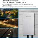 DEWENWILS 300W Multi-Tap Low Voltage Transformer, 120V AC to 12V/13V/14V/15V AC,Stainlees Steel Shield, Outdoor Transformer for Low Voltage Landscape Lighting, Spotlight, Pathway Light, ETL Listed