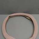 14 inch Steering Wheel Cover for Prius Civic, Nappa Microfiber Leather Non-Slip Breathable Fabric, Warm in Winter and Cool in Summer, Pink (Round-S[13.5''-14''])