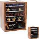 Miniature Carrying Case for Collectibles | Miniature Storage & Display Case for Figurines | Figure Model Holder & Transport Box | Also for Action Figures (Brown)