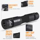 Barbell Pad Squat Pad for Lunges and Squats - Hip Thrust Pad for Standard and Olympic Bars - Provides Cushion to Neck and Shoulders While Training (Black)