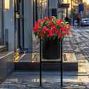 Fake Flowers Artificial Flowers for Outdoor Artificial Impatiens Bouquet Flowers for Outdoors Spring Flowers Artificial Impatiens Outdoor Silk Fake Flowers Indoor Decor 4PCS (Red)