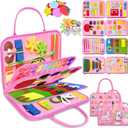 Exorany Busy Board Montessori Toys for Toddler Girl Birthday Gifts, Busy Book Sensory Learning Toys for Toddlers, Toddler Girl Airplane Car Travel Toy Educational Activities