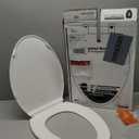 KOHLER K-4774-0 Brevia Elongated White Toilet Seat with Quick-Release Hinges And Quick-Attach Hardware For Easy Clean, White