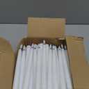 Baquler 100 Pcs 8.5 Inch Flameless Taper Candles Battery Operated Taper Candles Bulk LED Flickering White Candlesticks for Wedding Church Table Centerpiece Halloween Christmas Party Decor