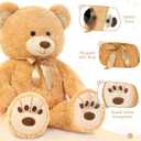 MorisMos 36in Giant Teddy Bear Stuffed Animal, Big Soft Teddy Bear Plush, Cuddly Large Bear Gift for Women, Girls, Boys Birthday, Christmas, Baby Shower