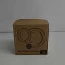 Gold Plastic Plates, MCIRCO 100 Pieces Disposable Party Plates for Weddings, Premium Gold Rim Plates, Include 50 10.25 Inch Dinner Plates and 50 7.5 Inch Dessert Appetizer Plates (gold, 100pcs)