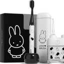 MIPOW Miffy Brush GO i4 Electric Toothbrush & Mini Water Flosser Combo Set, Slim Rechargeable Sonic Toothbrush w/Travel Case & Ceramic Dock，Oral Care Kit for Travel