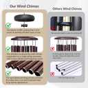 66" Wind Chimes for Outside Deep Tone - 6 Thicken Tubes Large Wind Chimes for Outdoor, Gifts for Mothers Day, Women, Mom, Grandma, Sympathy, Big Windchimes for Garden and Patio(Bronze)