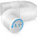 Air Conditioner Exhaust Vent Hose - 5.1" Diameter, 80" Length, Universal Counter-Clockwise Thread Air Vent Compatible with Honeywell, Whynter, Frigidaire, LG, Delonghi Toshiba, Delonghi, JHS