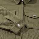 SHEWIN Jackets for Women Fall Fashion 2025 Casual Zip Up Shacket Jacket Lightweight Long Sleeve Shirts Tops (Green, XL)