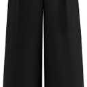 BTFBM Women Wide Leg Dress Pants 2026 High Waisted Button Pleated Business Casual Trousers Office Work Palazzo Pants (Black)