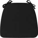 Dining Room Chair Seat Pads for Chairs D-Shaped,40D Foam,Work Bar Farmhouse Office Kitchen Cushions for Wooden Chair,Indoor Apartment Replace Home Decor Must Haves Accessories Black 17"x16"x2"