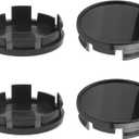 4Pcs Wheel Center Caps for Dodge/Chevrolet Jeep Lexus Wheel Rim Outer 63mm(2.48in) Inner 59mm(2.32in) Black Hub Caps