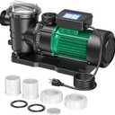 2 HP Swimming Pool Pump, 6980 GPH High Flow, 39.3 FT Max Head, 110V/60Hz IPX68 Waterproof, Inground & Above Ground Pool Water Circulation Pump
