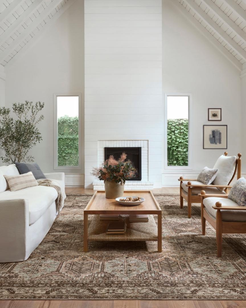 Loloi Amber Lewis Billie Collection, Clay & Sage 2'-0" x 5'-0" Area Rug  Antique & Distressed Accent Rugs for Living Room, Bedroom, Entryway & Hallway, No Shed High Traffic Area Home Decor Rug