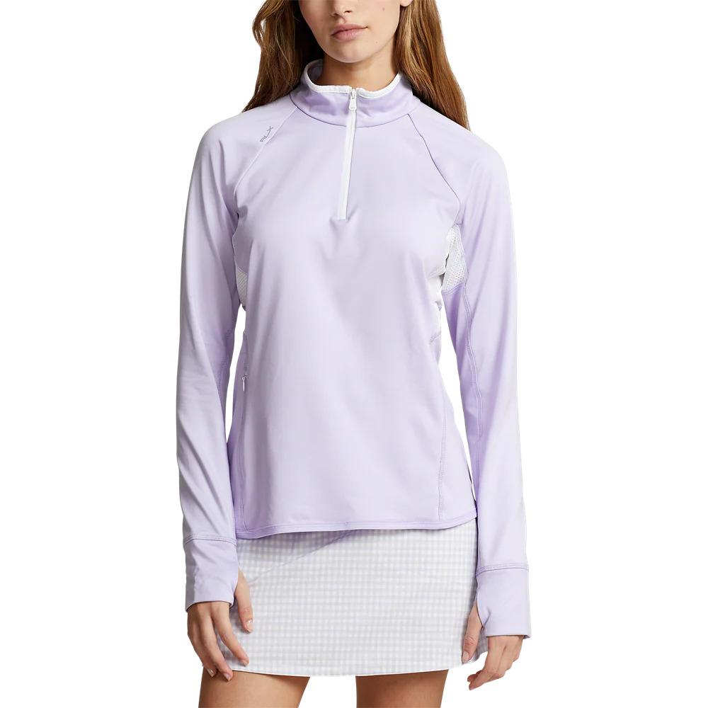 Women's Jersey Quarter Zip Golf Pullover - Flower Purple/White (XL)