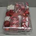 Shatterproof Christmas Ball Ornaments Set, 130 Pack Christmas Tree Decorations, Assorted Hanging Christmas Balls Bulk for Holiday Indoor Outdoor Xmas Party Decor (130 Red)