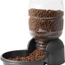 Petmate Replendish Automatic Dog Feeder Gravity Pet Treat Dispenser with Microban Protection Base, Wide Mouth Bowl, 100% BPA Free - 10 lb