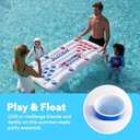 SLOOSH Pool Toys Games Set - Pong Toss Game Water Toys for Adults Kids Family Games, Inflatable Floats Lounge Raft Floating Swimming Pool Accessories 6x3 FT Table with 10 Pong Balls for Parties