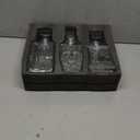 Whiskey Decanter Set of 3 Glass Liquor Decanters, Alcohol Bottles with Airtight Decanter for Tequila, Vodka and Brandy Unique Whiskey presents for Man, Dad, Husband and Home Bar Decor (28oz*2, 31oz*1)