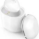 Invisible Earbuds Sleep Bluetooth Earbuds Mini Tiny Discreet Hidden Headphones for Work, Small Ear Canals - Single Earbud with Charging Case (White)