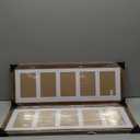 8x24 Collage frame with 5 Openings 4X6 Pictures, Multiple Picture Frame with Mat, Wall or Tabletop Decor, Carbonized Brown Wood Grain,2 Pack