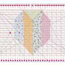 Slotted Quilting Ruler,15.5" x 10" Slotted Rulers for Quilting and Sewing Quilt Strip Rulers for Fabric Cutting (pink)