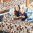 Highland Cow Decorations, 142Pcs Cow Print Plates and Napkins Party Supplies, Brown Cow Birthday Party Decorations Tableware Cups Tablecloth for Cow Baby Shower Farm Cowboy Theme Party