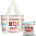 2 x Beach Bag, Travel Beach Bags for Women, Waterproof Sandproof Wet Bag (Rainbow)