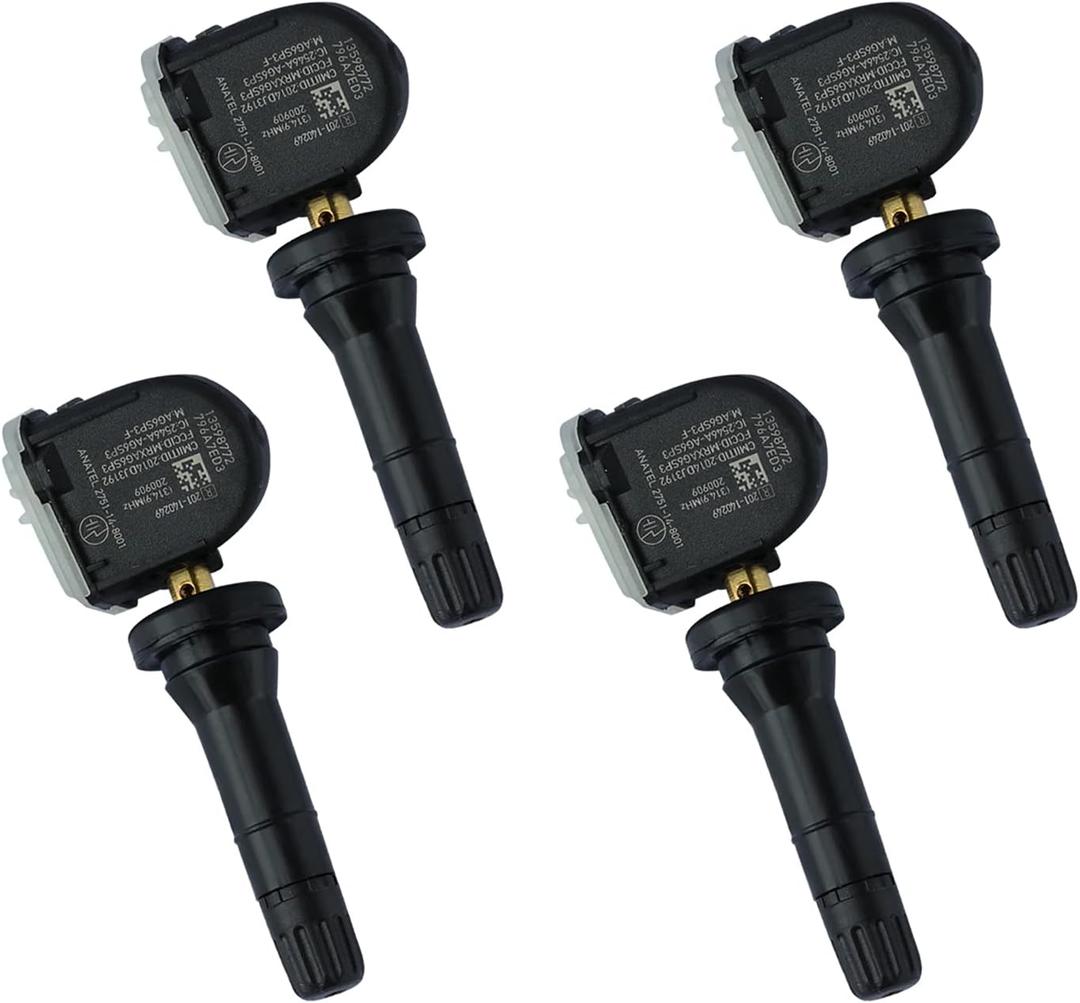 Tire Pressure Sensor4Pcs TPMS Sensor 13598772,974-009,13581558,22854866 315MHz Programmed Tire Pressure Monitoring System Sensor Replacement for Chevy/GMC/Buick/Cadillac/Hummer