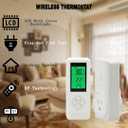 DIGITEN Wireless Temperature Controlled Outlet, Digital Plug-in Thermostat with Remote Control, Built-in Temp Sensor, Heating & Cooling for A/C, Fans, Heaters (Remote Detects Temperature)