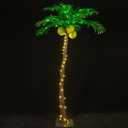 TYBEEU 5ft Lighted Palm Tree with 136 LED Lights & Glowing Coconuts, Dimmable, Decorative Artificial Tree for Indoor & Outdoor Use, Perfect for Home, Garden, Patio, Summer, Tropical Party & Holiday