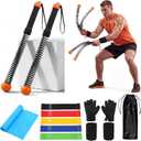 Lewtemi 14 Pcs Weighted Ropeless Battle Ropes Set Portable Cordless Battle Ropes Set Heavy Duty Exercise Equipment with Poster for Home Gym, HIIT Cardio and Weight Loss, Low-Impact Aerobic Training