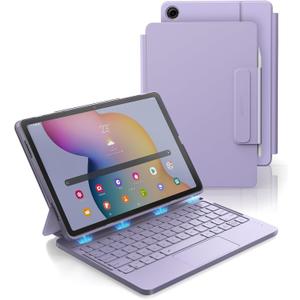 Dexnor for Samsung Galaxy Tab A9+ Plus Case with Keyboard, Ultra-Light Magnetic Folio Keyboard Cover with Multi-Touch Trackpad Backlit Stylus Holder for 11" Samsung Galaxy Tab A9+ Plus (2023), Purple