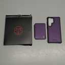 Compatible with Magsafe for Samsung Galaxy S25 Ultra Wallet Case Magnetic Card Holder, RFID Blocking 2 in 1 Detachable Kickstand Shockproof Case for Women Men, Purple