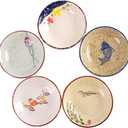 WHJY Japanese Retro Porcelain Side Dish Ceramic Side Dishes Bowl Seasoning Dishes Soy Dipping Sauce Dishes - Set of 5