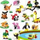 30PCS Mini Animal Building Blocks Party Favors for Kids 4-8 8-12 Birthday Goodie Bag Stuffers Classroom Treasure Box Toys Carnival Prizes Bulk Pinata Fillers Trinket End of Year Student Gifts Boy Girl