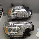 Nilight Headlight Assembly Compatible with 2012 2013 2014 2015 Toyota Tacoma Pickup Truck Replacement Headlamp Chrome Housing Amber Reflector Driver and Passenger Side