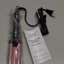 Farery Mini 3 Barrel Hair Waver - Portable Beach Wave Curling Iron for Short Hair, 1/2 Inch Ceramic Crimper with 3 Temp Settings & 30s Fast Heating, Dual Voltage Travel Hair Waver for Women, Pink